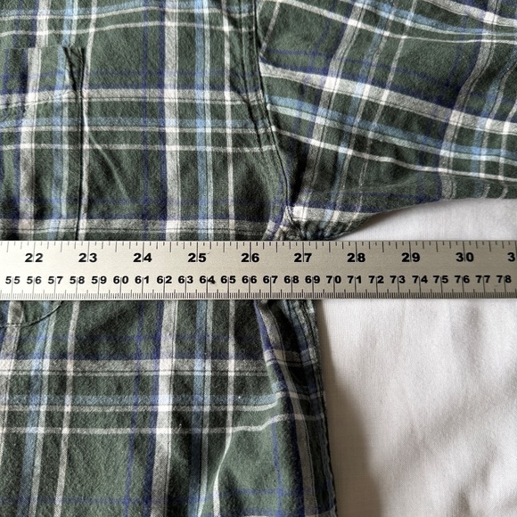 Big Dogs Men's Plaid Vintage Button‎ Up Short Sleeve Cotton Shirt Green Size 3X - Picture 10 of 14